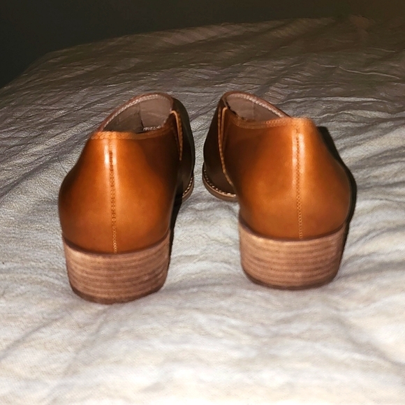 New Madewell "The Lucie" Genuine Leather Caramel Brown Flat Bootie - Picture 4 of 8